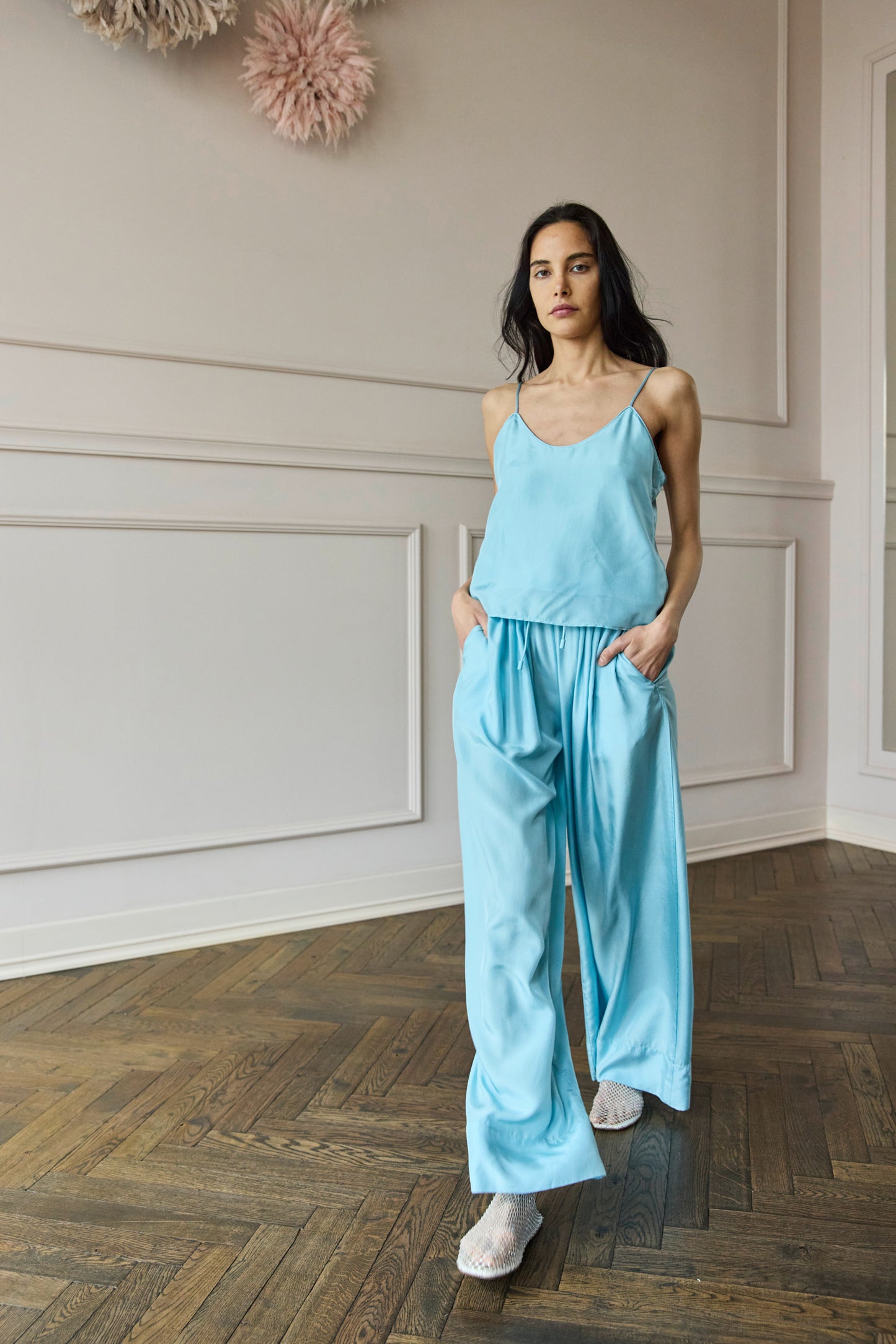 
                  
                    Silk Pants Acqua
                  
                