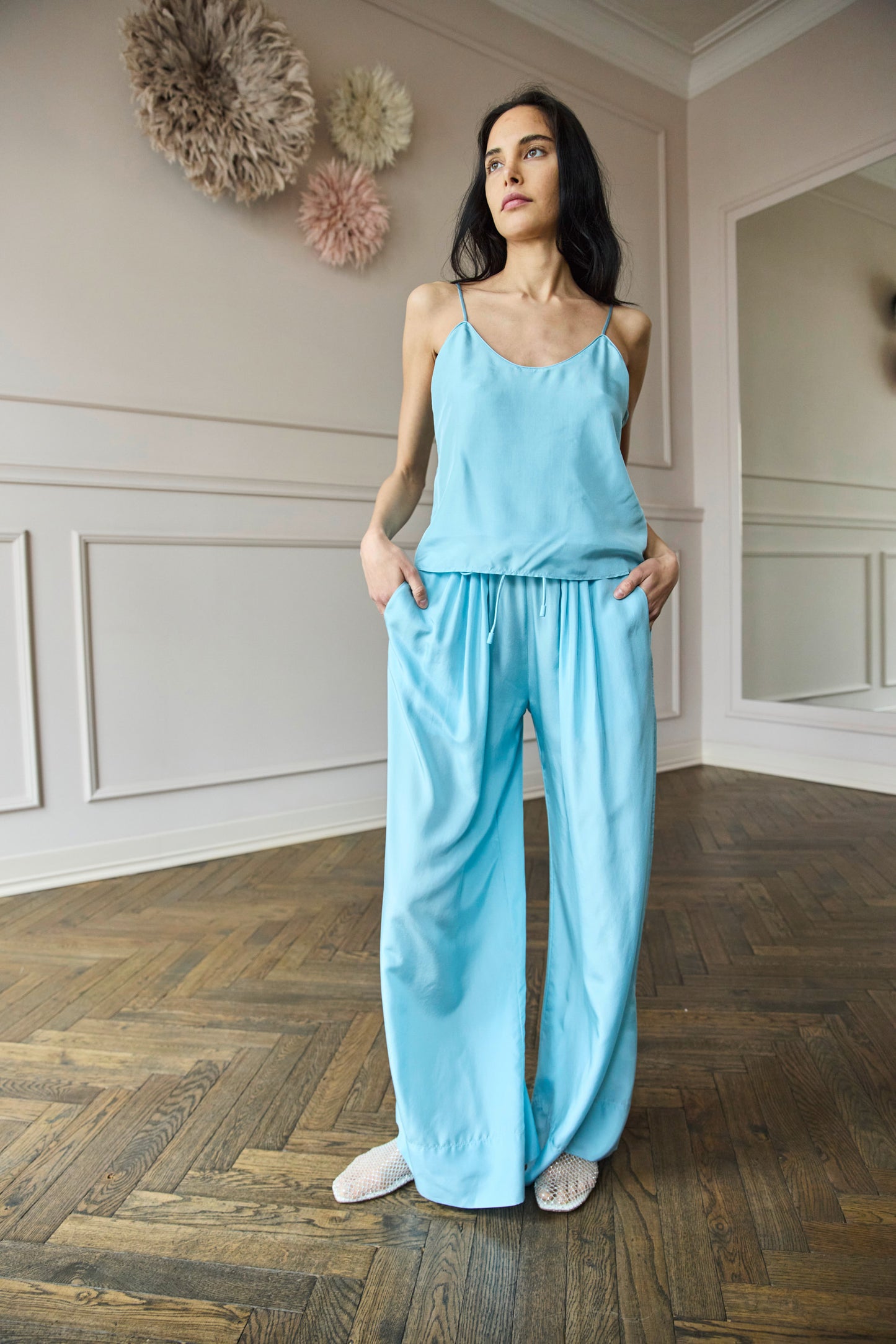 
                  
                    Silk Pants Acqua
                  
                