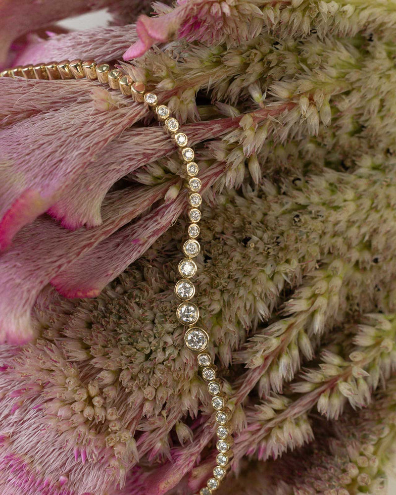 
                  
                    Made to Order | April First 14k Gold Bezel Ombré Tennis Bracelet
                  
                