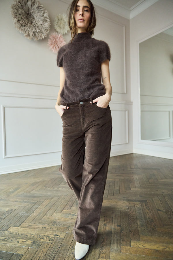 Perier Corduroy Pants Brown