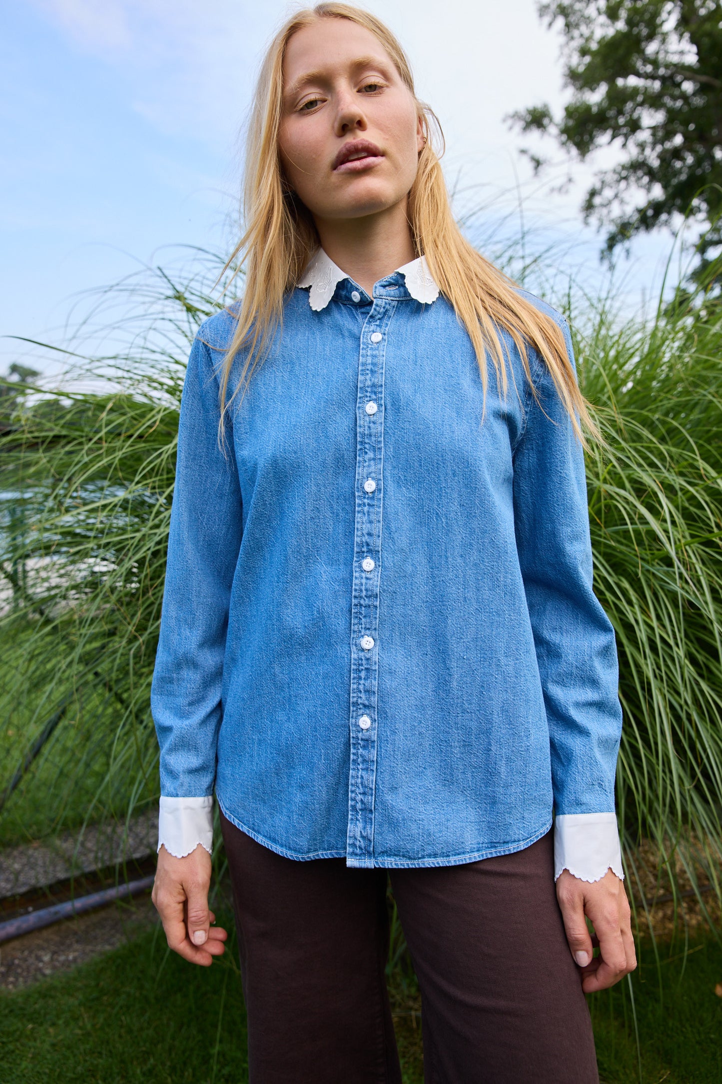 
                  
                    The Frilly Foxy Boxy Shirt
                  
                