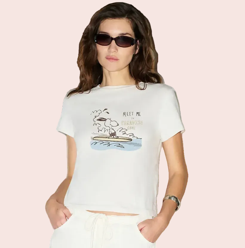 
                  
                    April First Berlin Re/Done Vintage Snoopy Hang Ten T-Shirt
                  
                