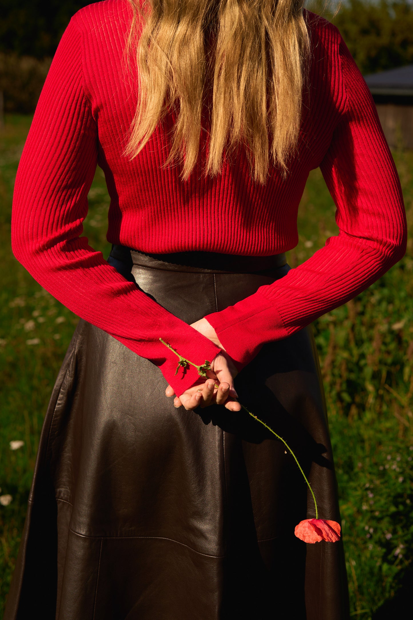 
                  
                    A-Line Leather Skirt Brown
                  
                