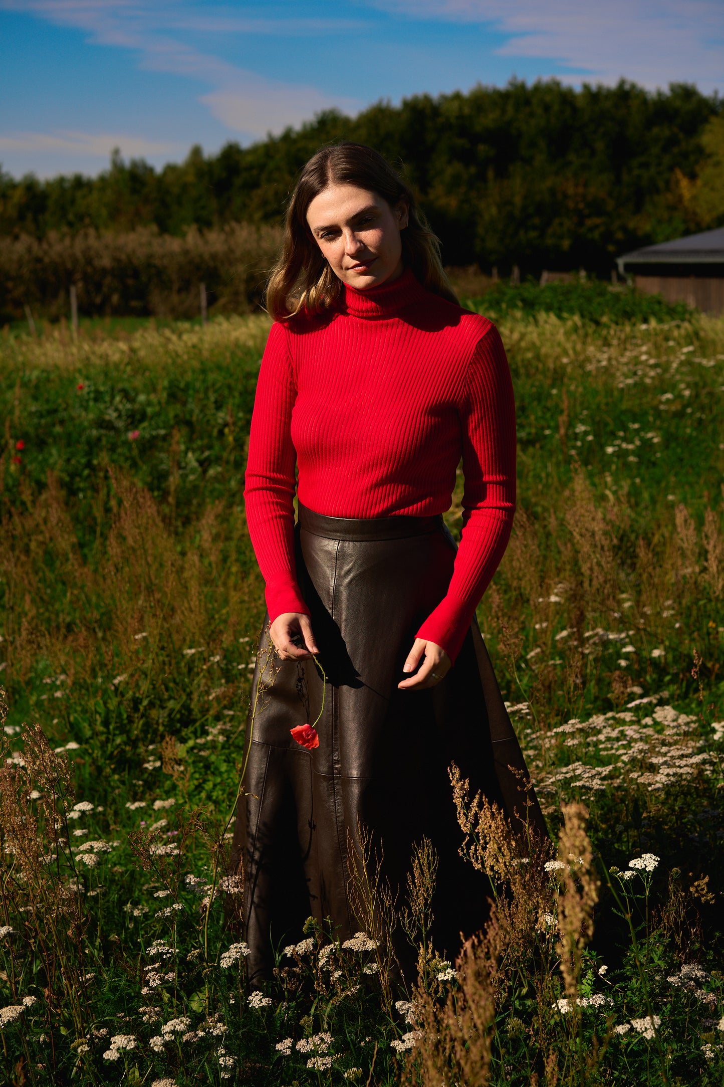 
                  
                    A-Line Leather Skirt Brown
                  
                
