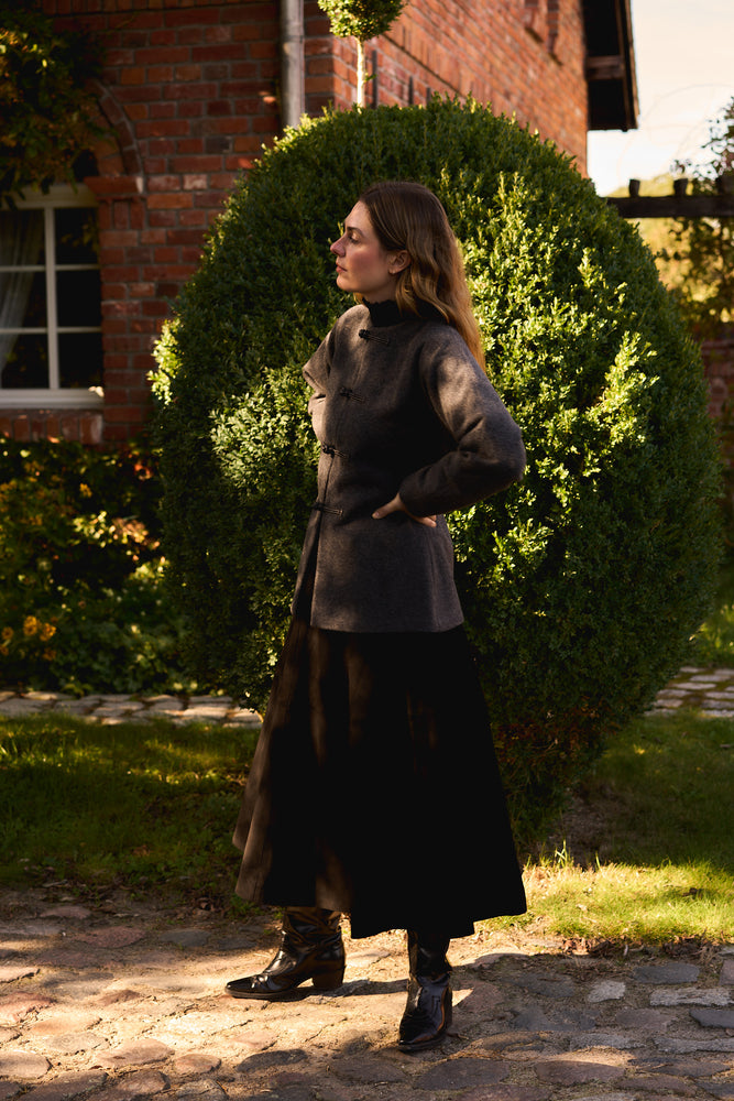 
                  
                    A-Line Suede Skirt Black
                  
                