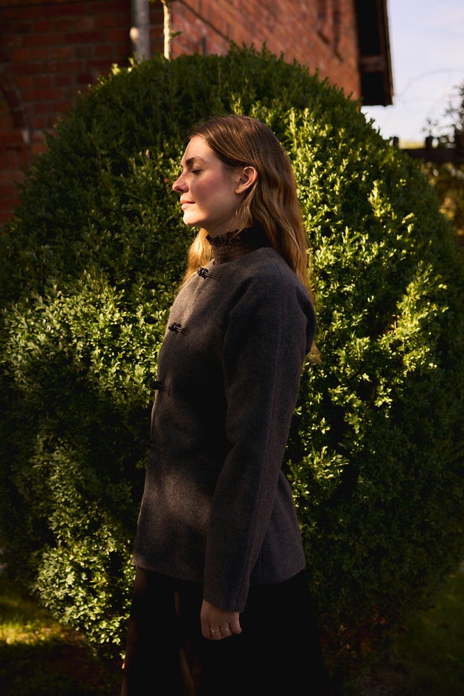 
                  
                    Mandarin Cardigan Grey
                  
                