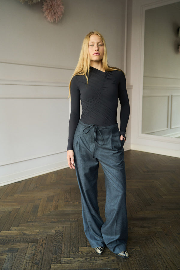 April-First-Berlin-Rohe-Pleated-Wool-Pants-Grey