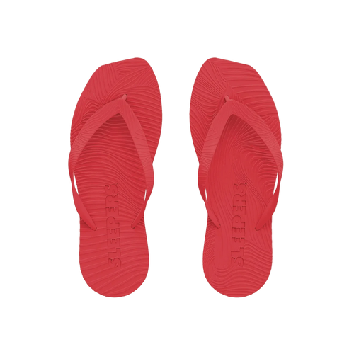 Tapered Platform Sandal Red