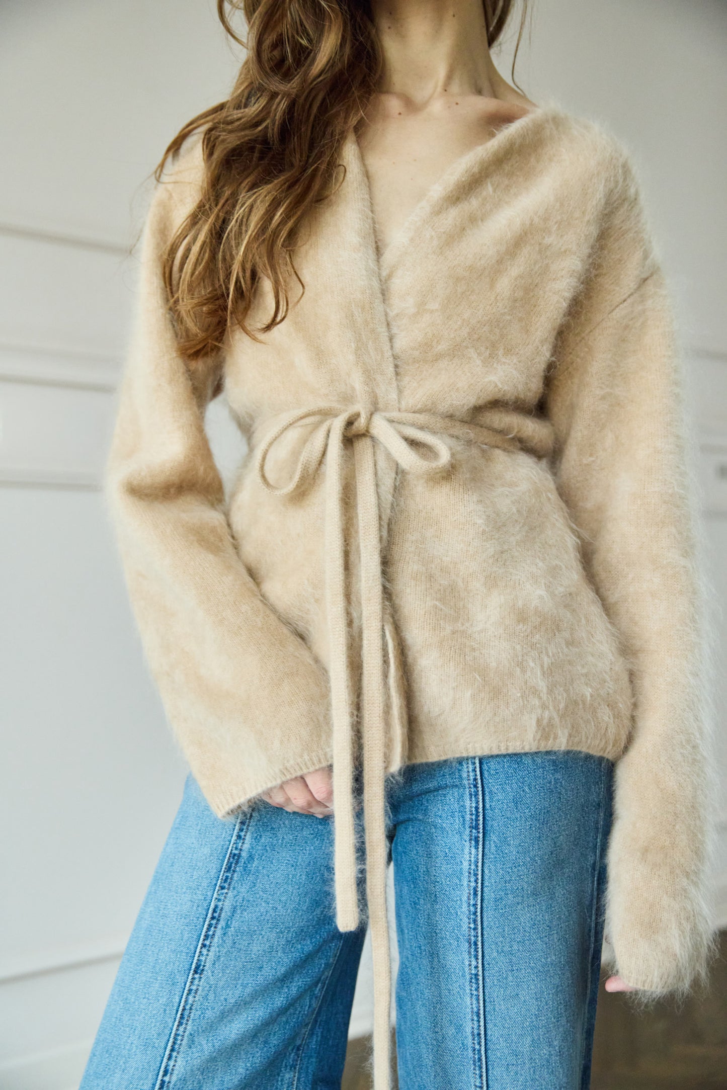 
                  
                    Brushed Cashmere Cardigan Camel
                  
                