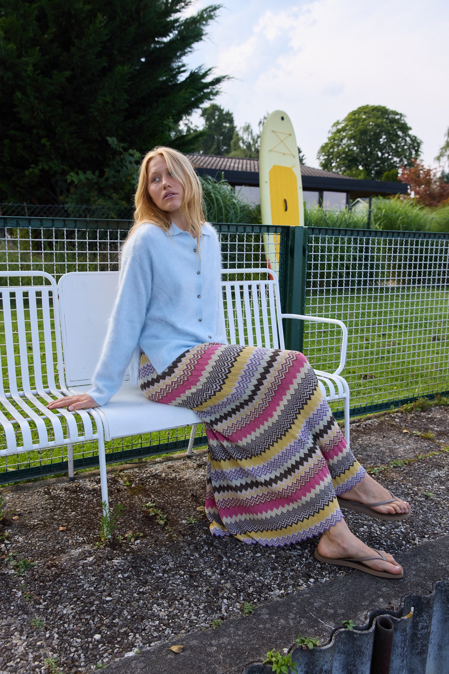 
                  
                    Brushed Cashmere Cardigan Ice Blue
                  
                