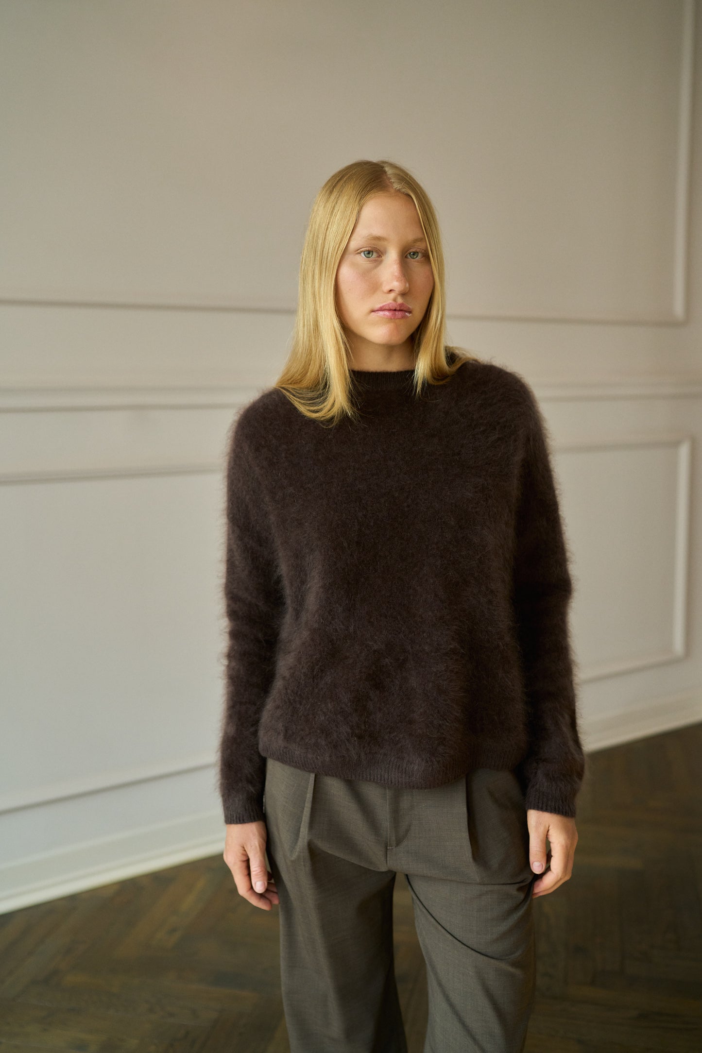
                  
                    Brushed Boyfriend Crewneck Mocha
                  
                