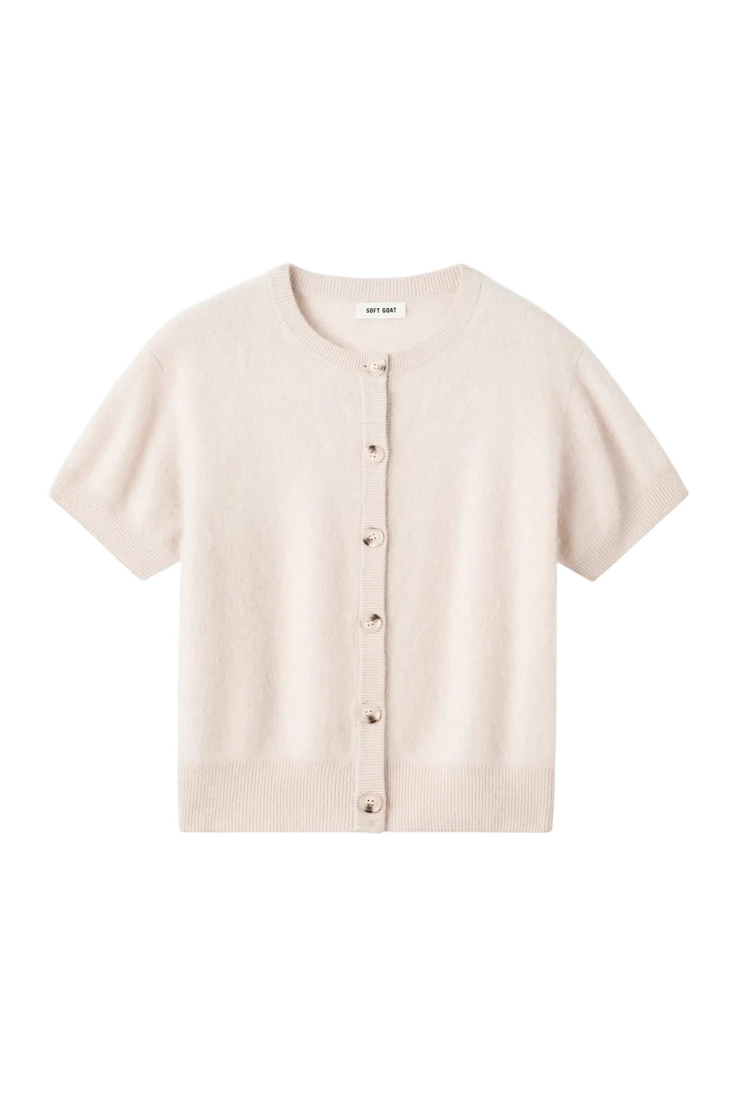 April-First-Berlin-Soft-Goat-Brushed-Short-Sleeve-Cardigan-Powder