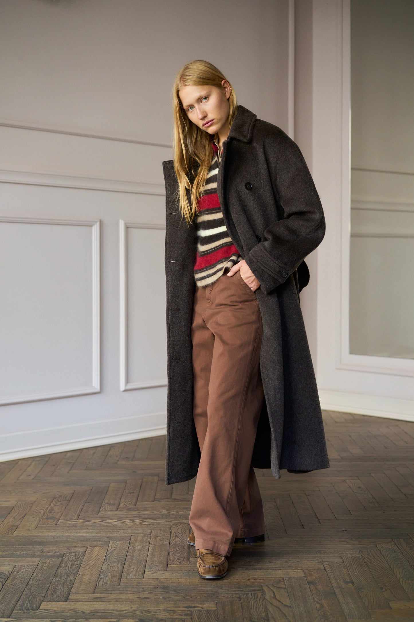 
                  
                    Lazare Garbadine Coat Ebony
                  
                