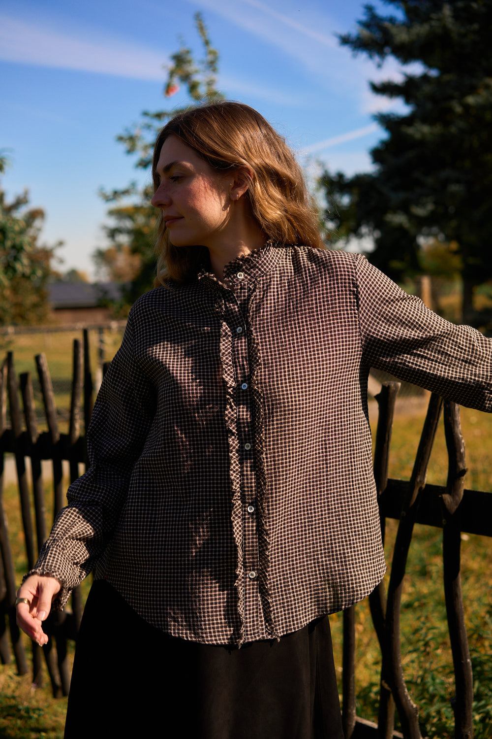 Amelie Shirt Black Check