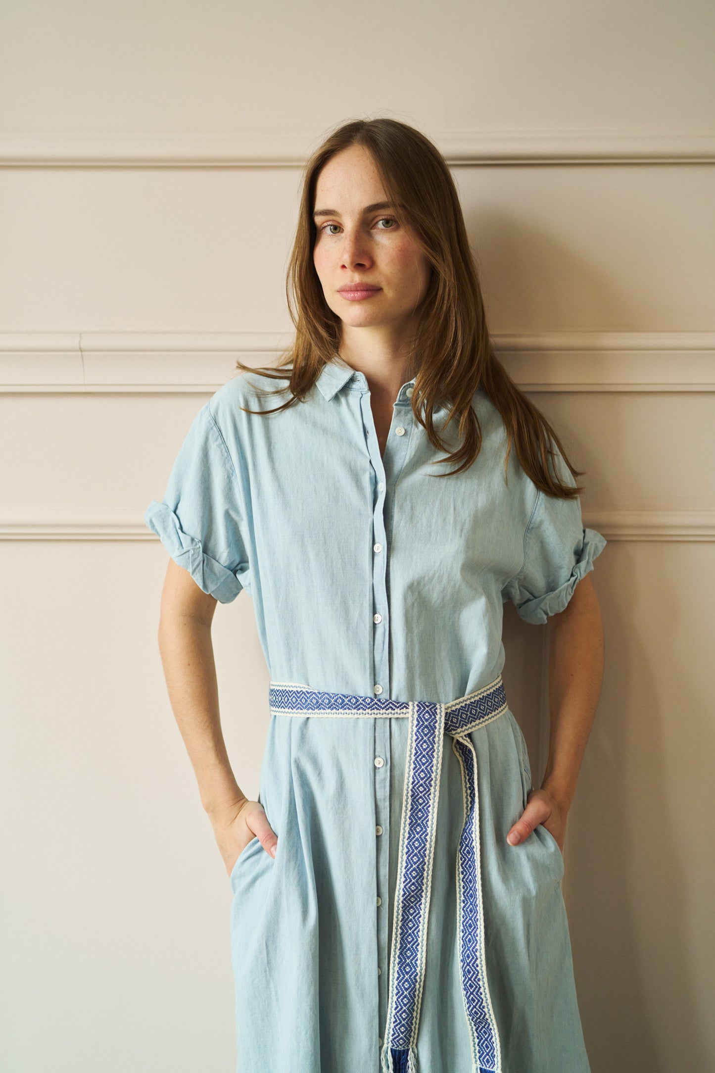 xirena denim dress Xirena Quinn Denim Dress Size Large Lyocell
