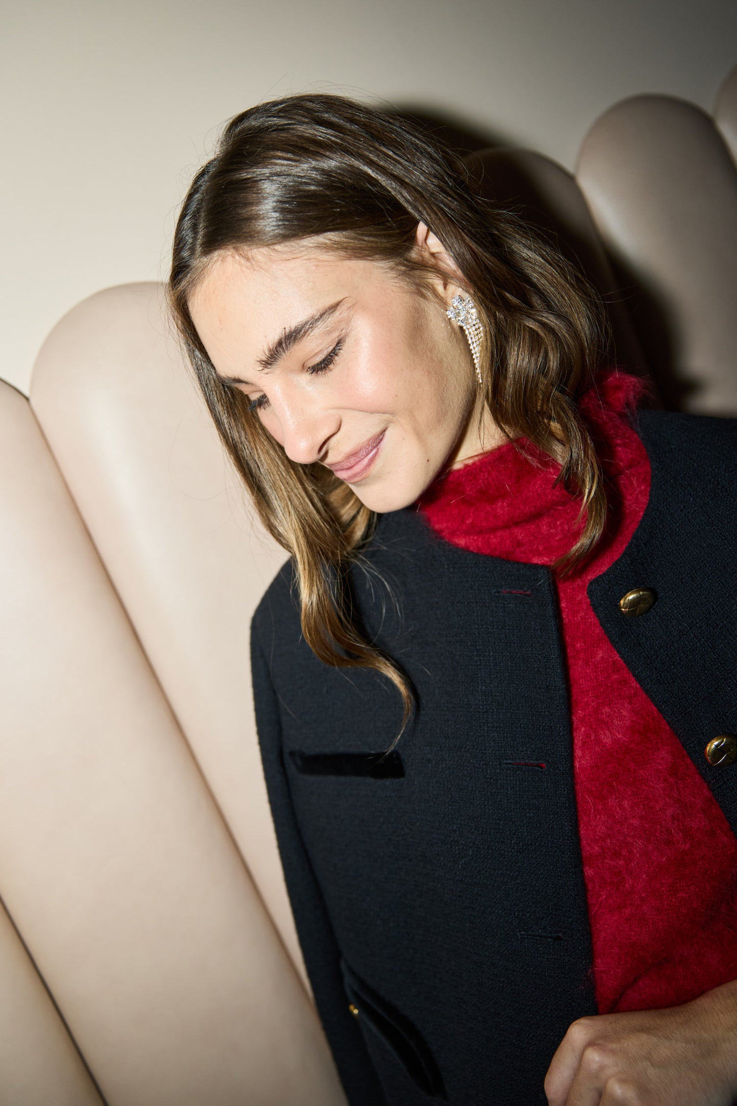 
                  
                    Brushed Cashmere Turtleneck Red
                  
                