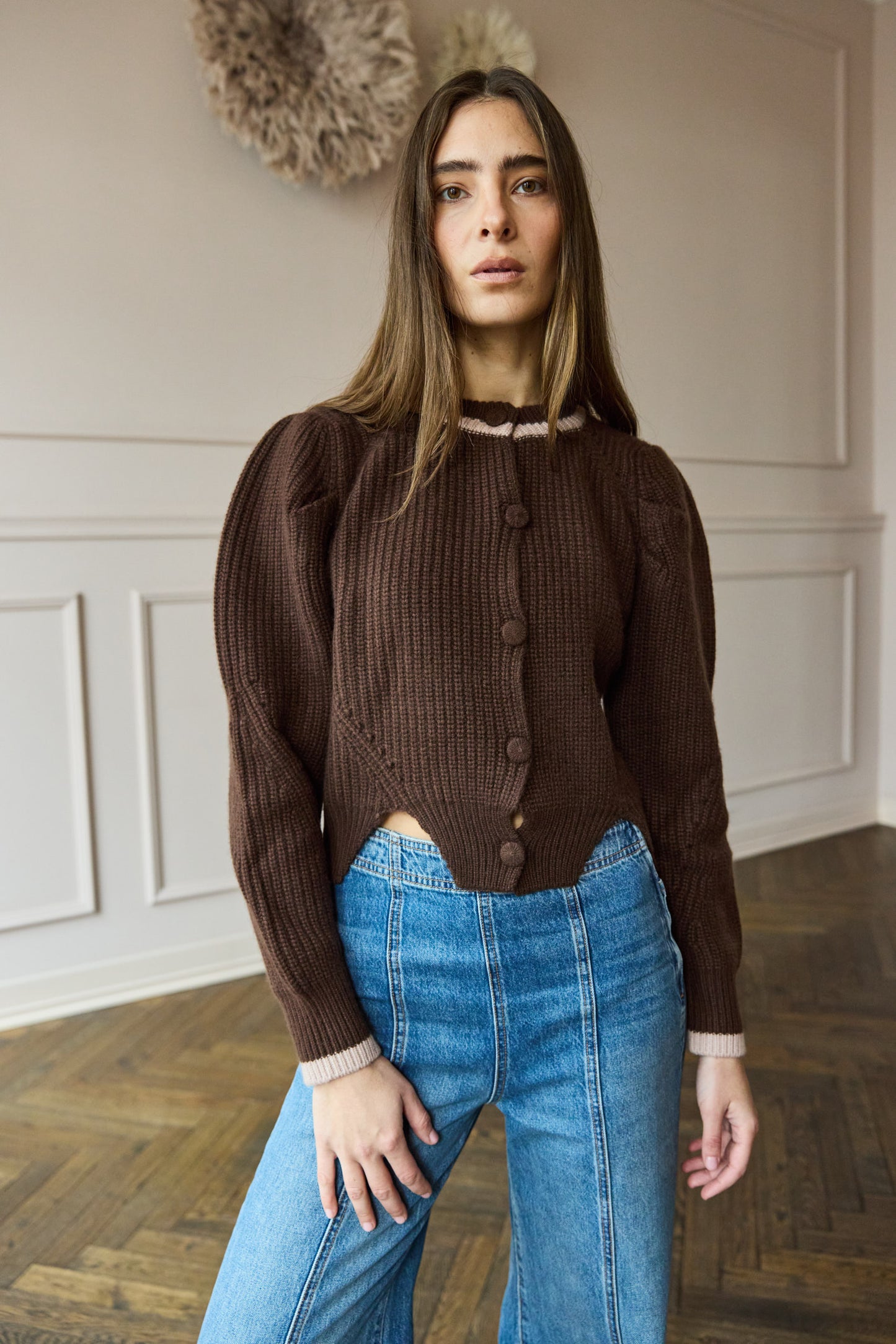 April-First-Warm-Me-Cashmere-Strickjacke-Brown