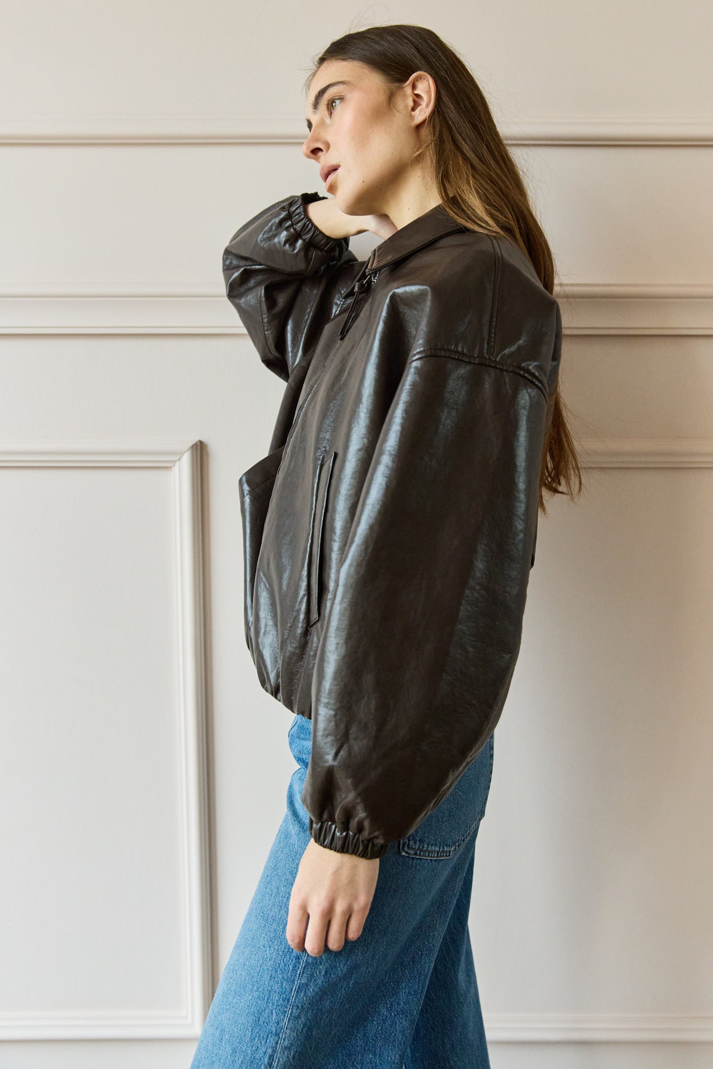 
                  
                    April-First_Berlin_Citizens_of_Humanity_Bubble_Hem_Bomber_Leather_Jacket
                  
                