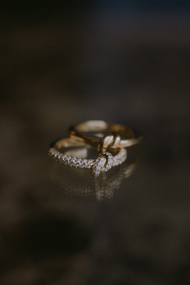 
                  
                    Made to Order | April First 14k Gold Knot Ring Pavé
                  
                