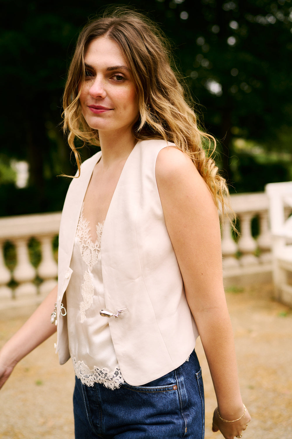 A.L.C. Leo Vest Beige
