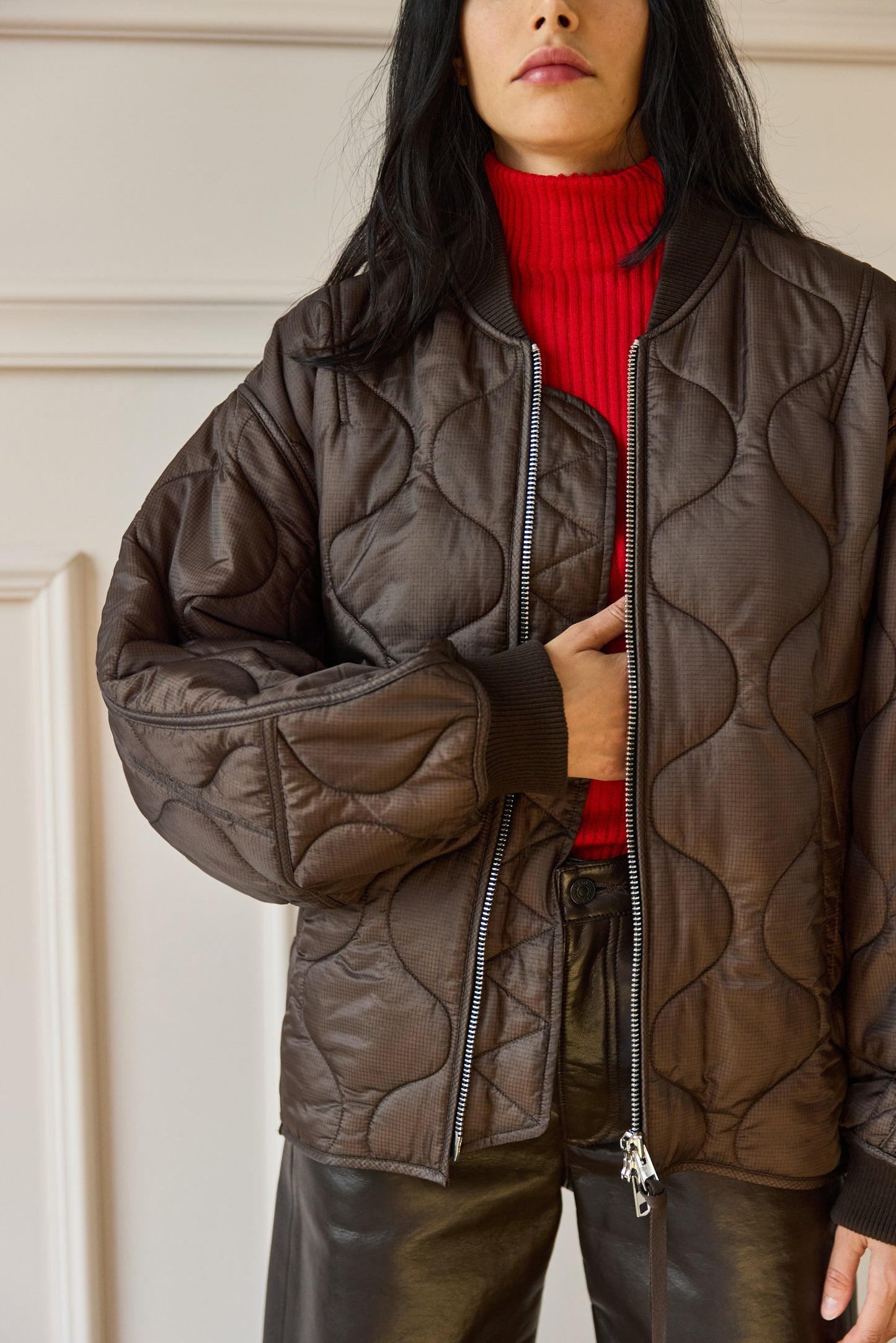 
                  
                    Isla Quilted Jacket Brown
                  
                