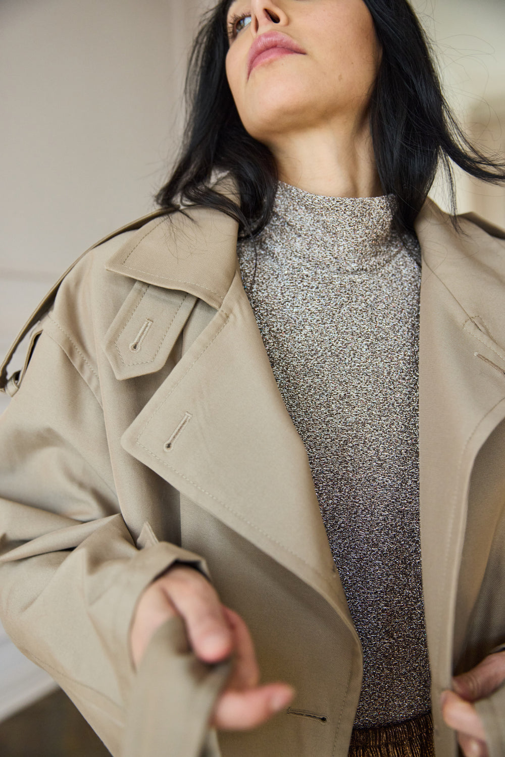 Lurex Turtleneck