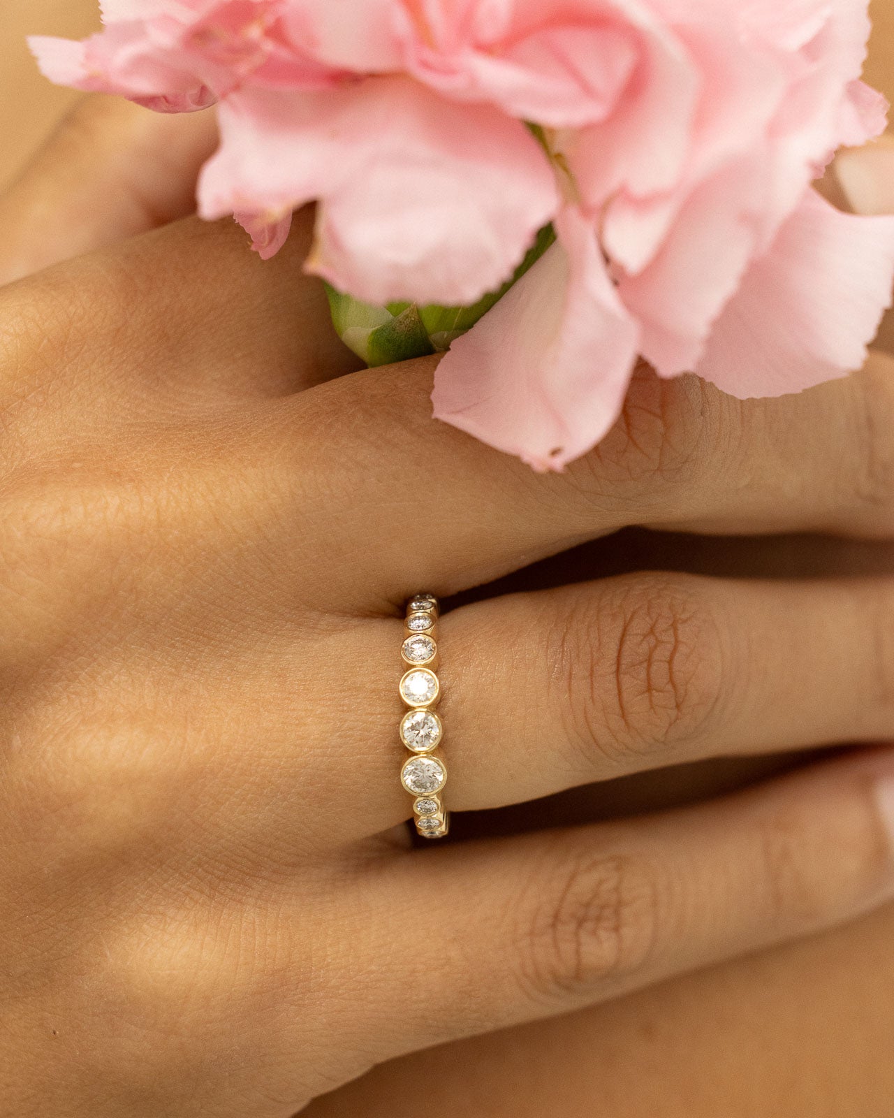 
                  
                    Made to Order | April First 14k Gold Bezel Ombre Ring
                  
                