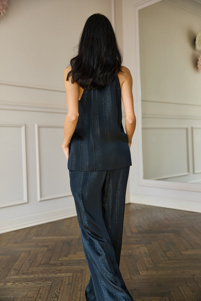 
                  
                    Satin Pinstripe Pants
                  
                