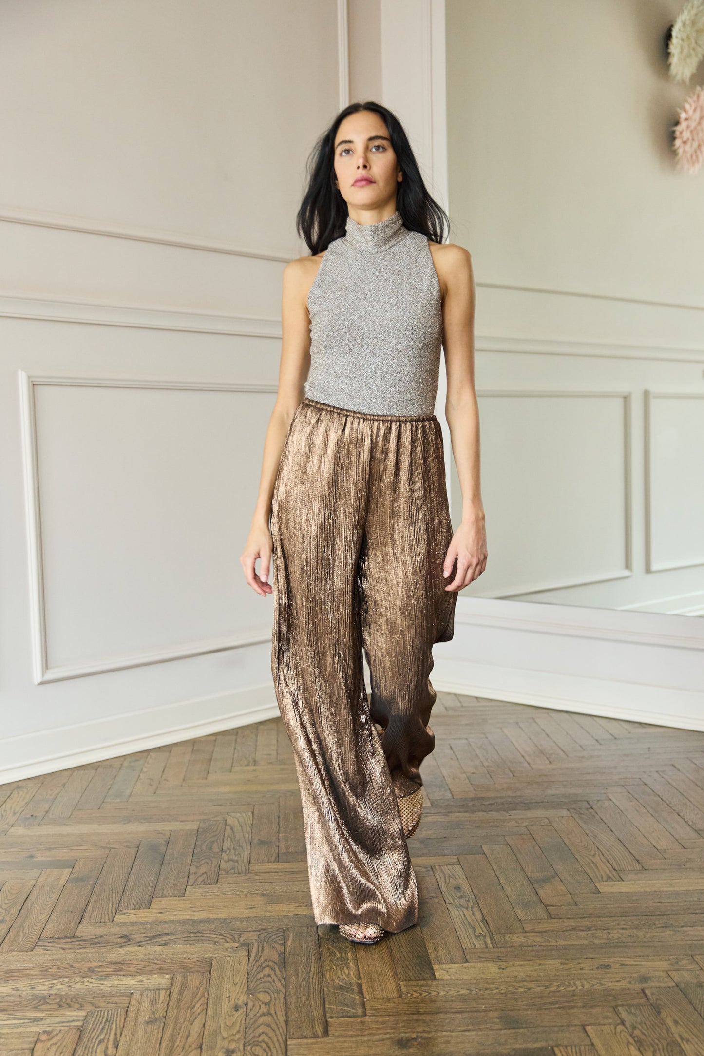 
                  
                    Lamé Pants Bronze
                  
                
