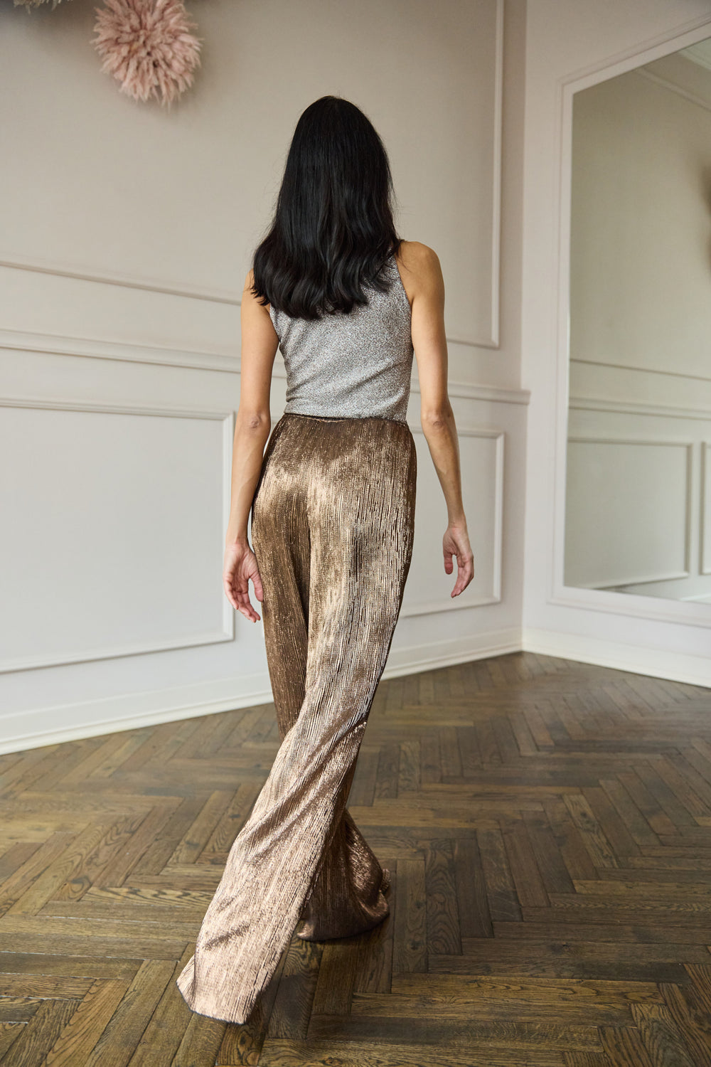 Lamé Pants Bronze
