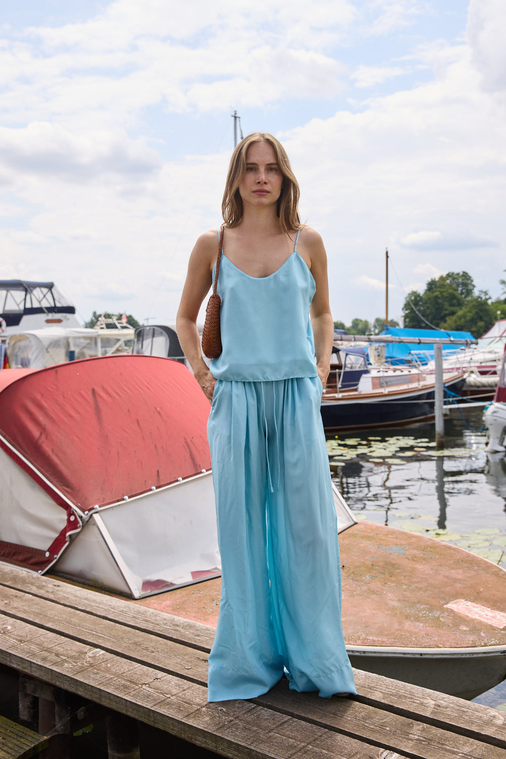 Forte Forte Silk Pants Acqua