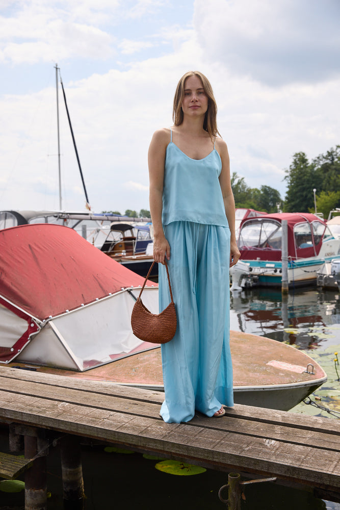 
                  
                    Forte Forte Silk Pants Acqua
                  
                