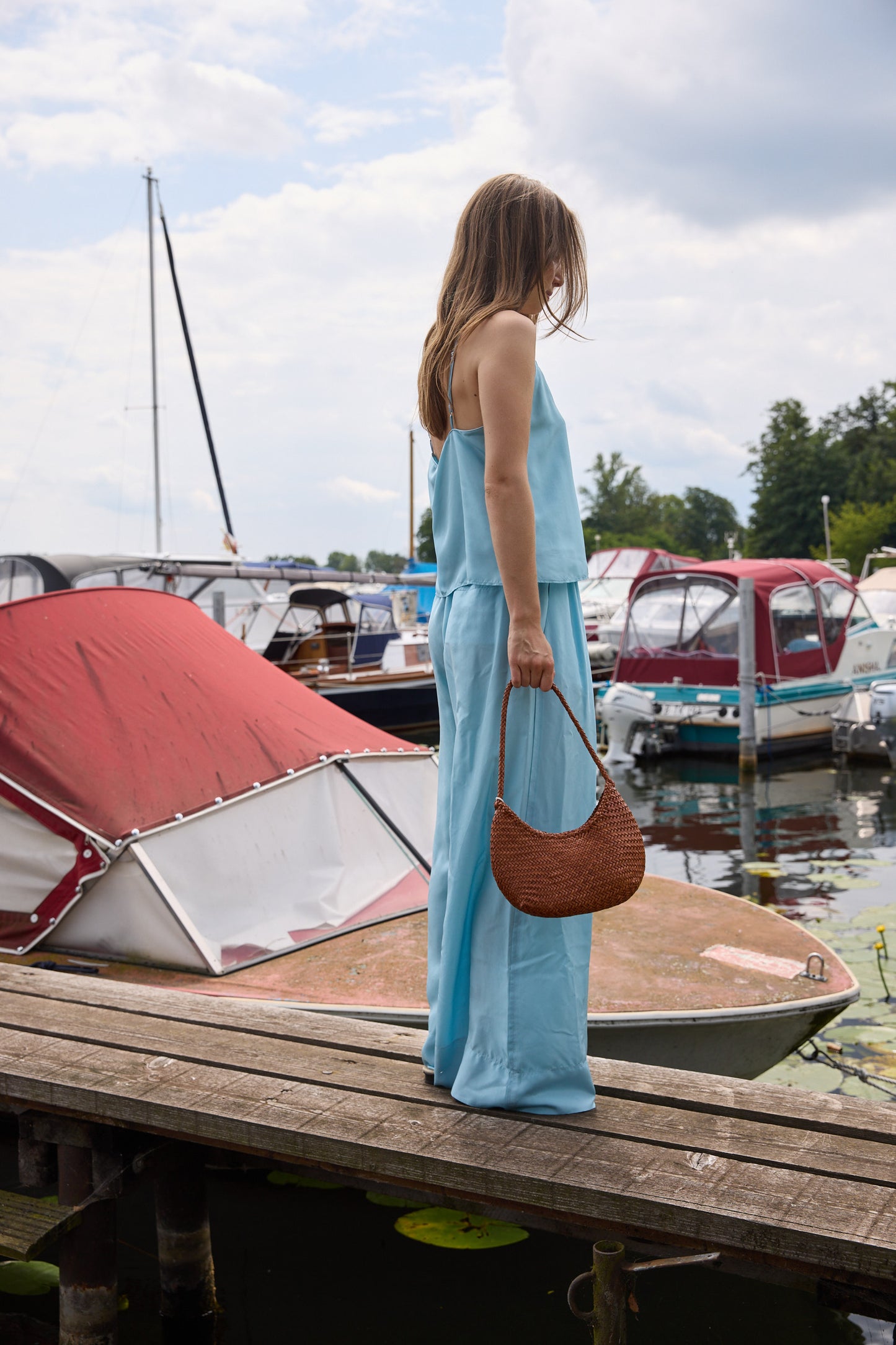 
                  
                    Forte Forte Silk Pants Acqua
                  
                