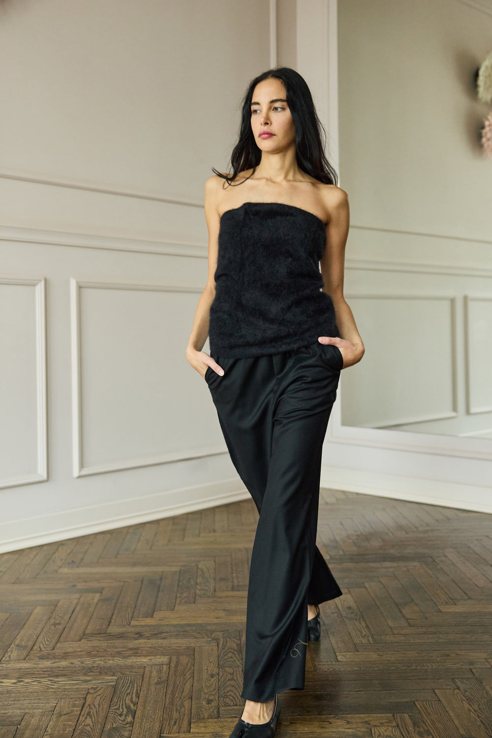 Brushed Cashmere Bustier