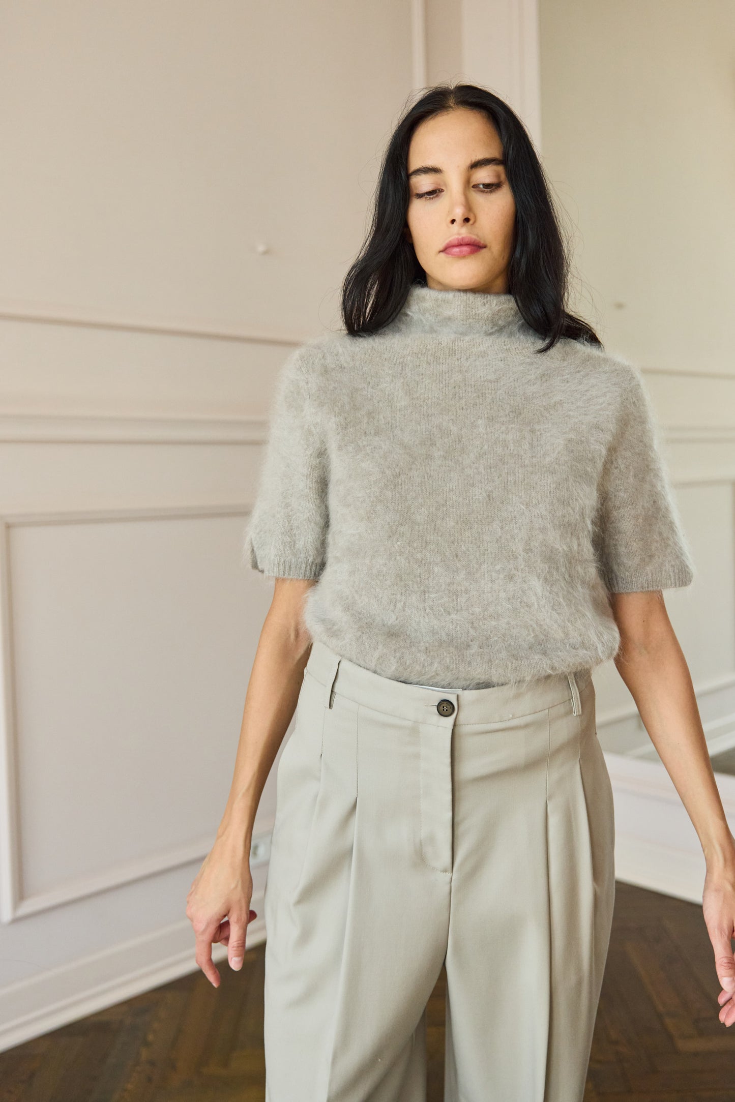 
                  
                    Brushed Cashmere Shirt Greige
                  
                