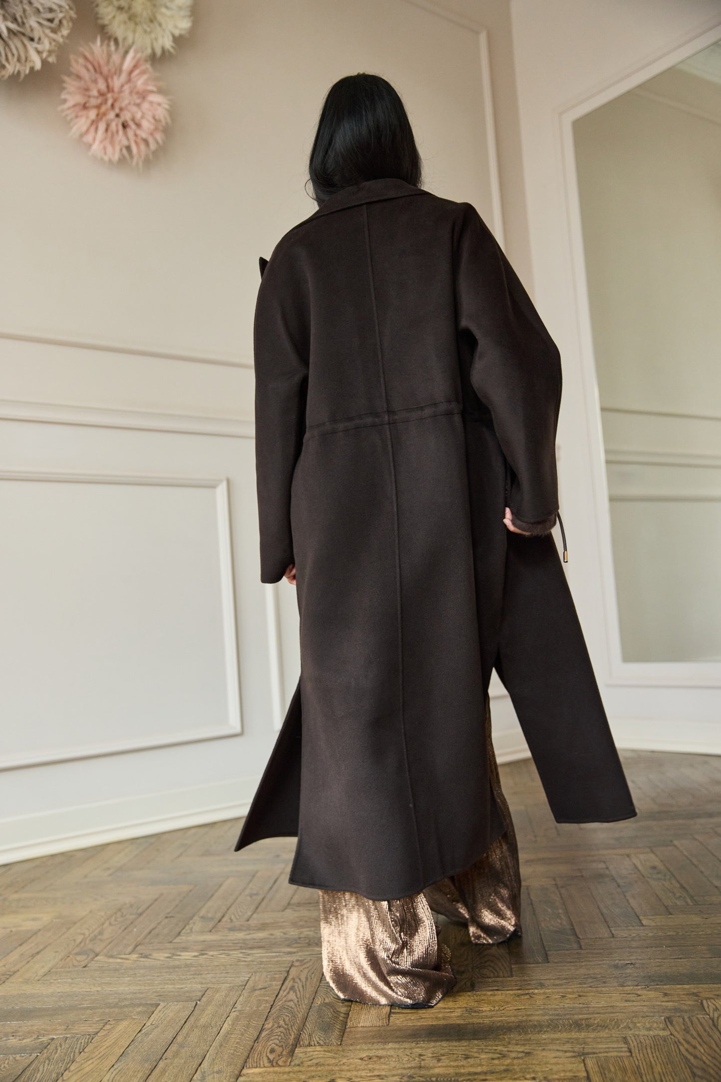 
                  
                    Drawstring Coat Brown
                  
                