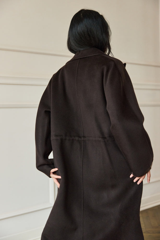 
                  
                    Drawstring Coat Brown
                  
                