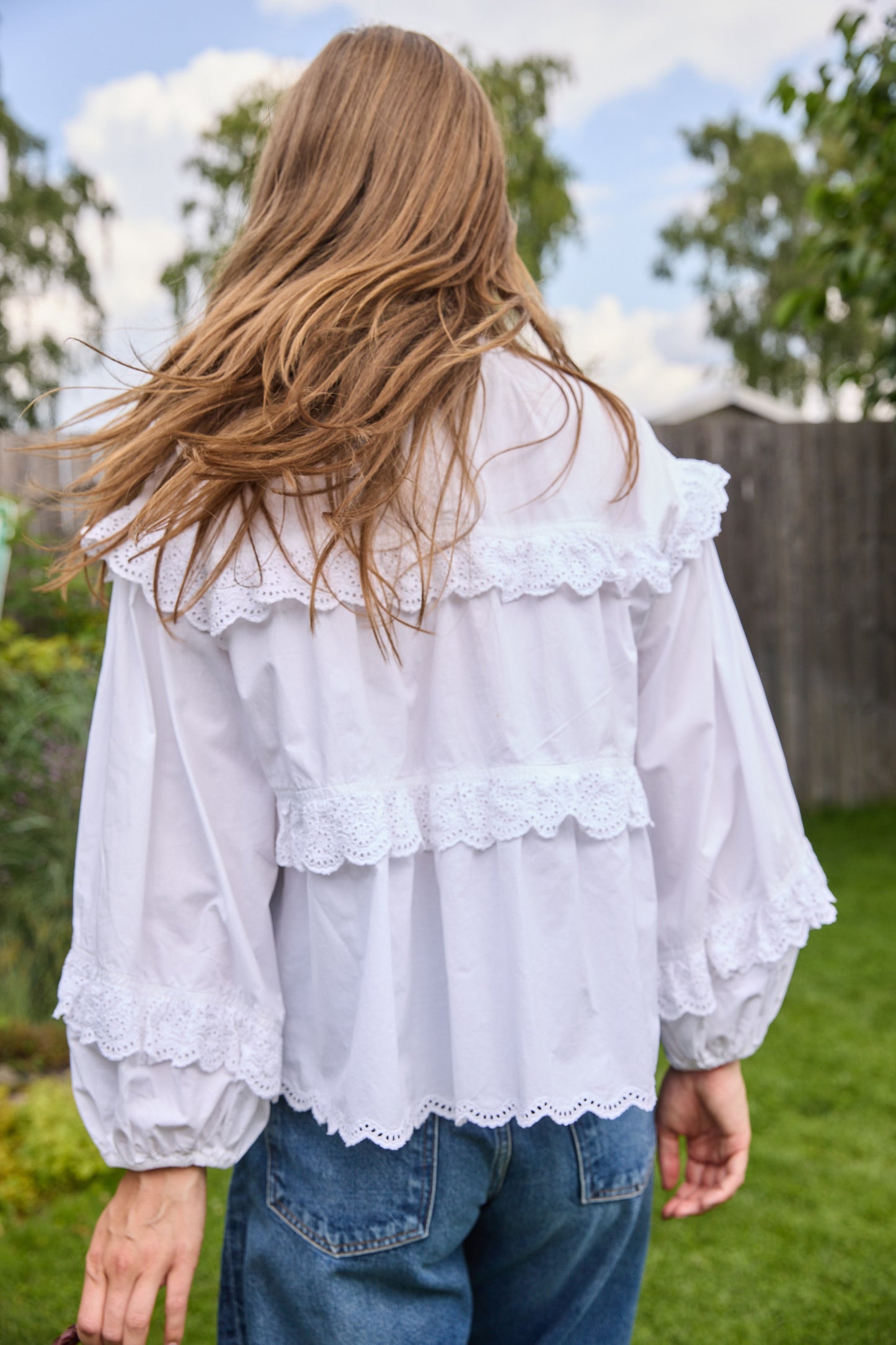 
                  
                    Ulla Johnson White Crochet Blouse
                  
                