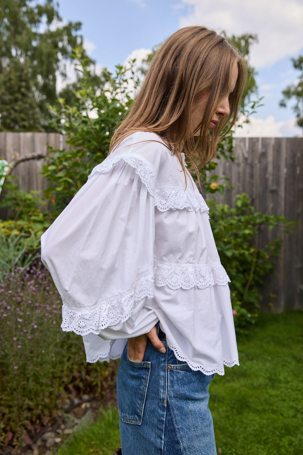 Ulla Johnson White Crochet Blouse