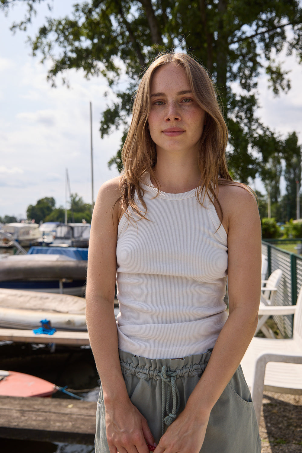 Agolde Tank Off White