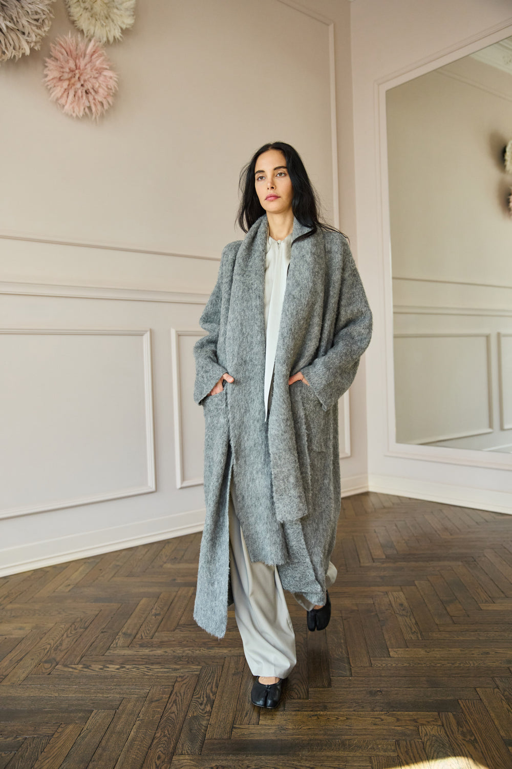 Alpaca Coat Grey