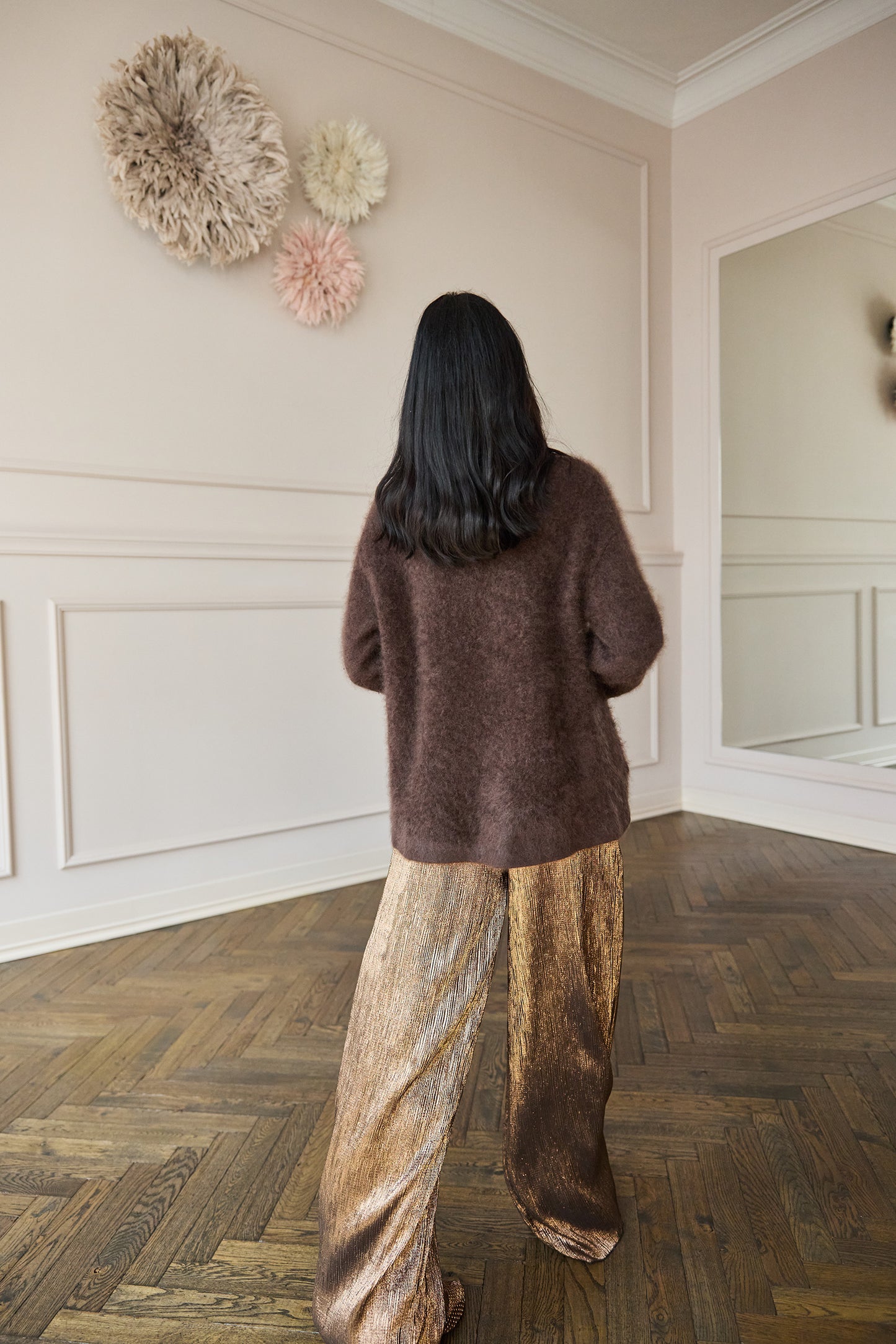 
                  
                    Brushed Cashmere Polo Knit Chocolate
                  
                