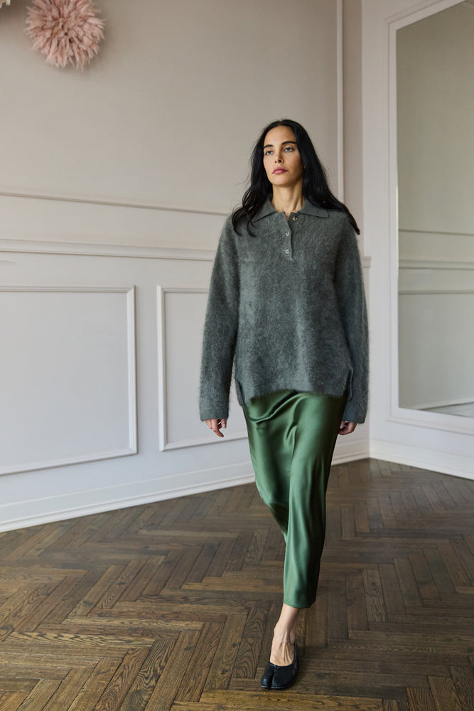 
                  
                    Silk Skirt Militare
                  
                