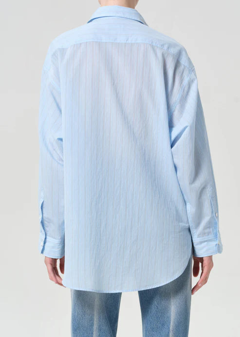 
                  
                    April First Berlin Agolde Sona Shirt Fontana Stripe/Powder Blue
                  
                
