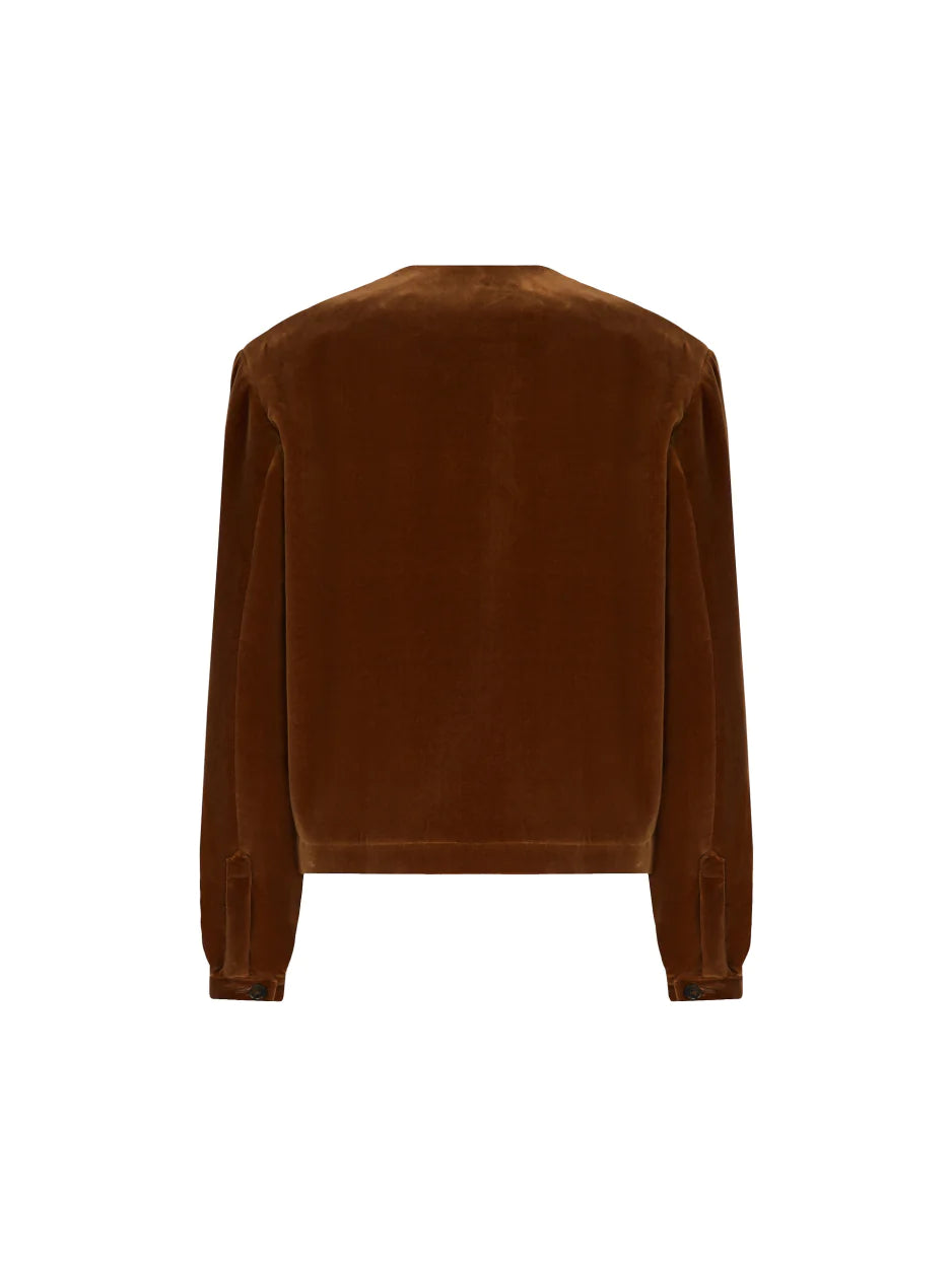 
                  
                    April First Berlin Blazé Milano Gliss Bolero Velvet Jacket Jealousy Caramel
                  
                