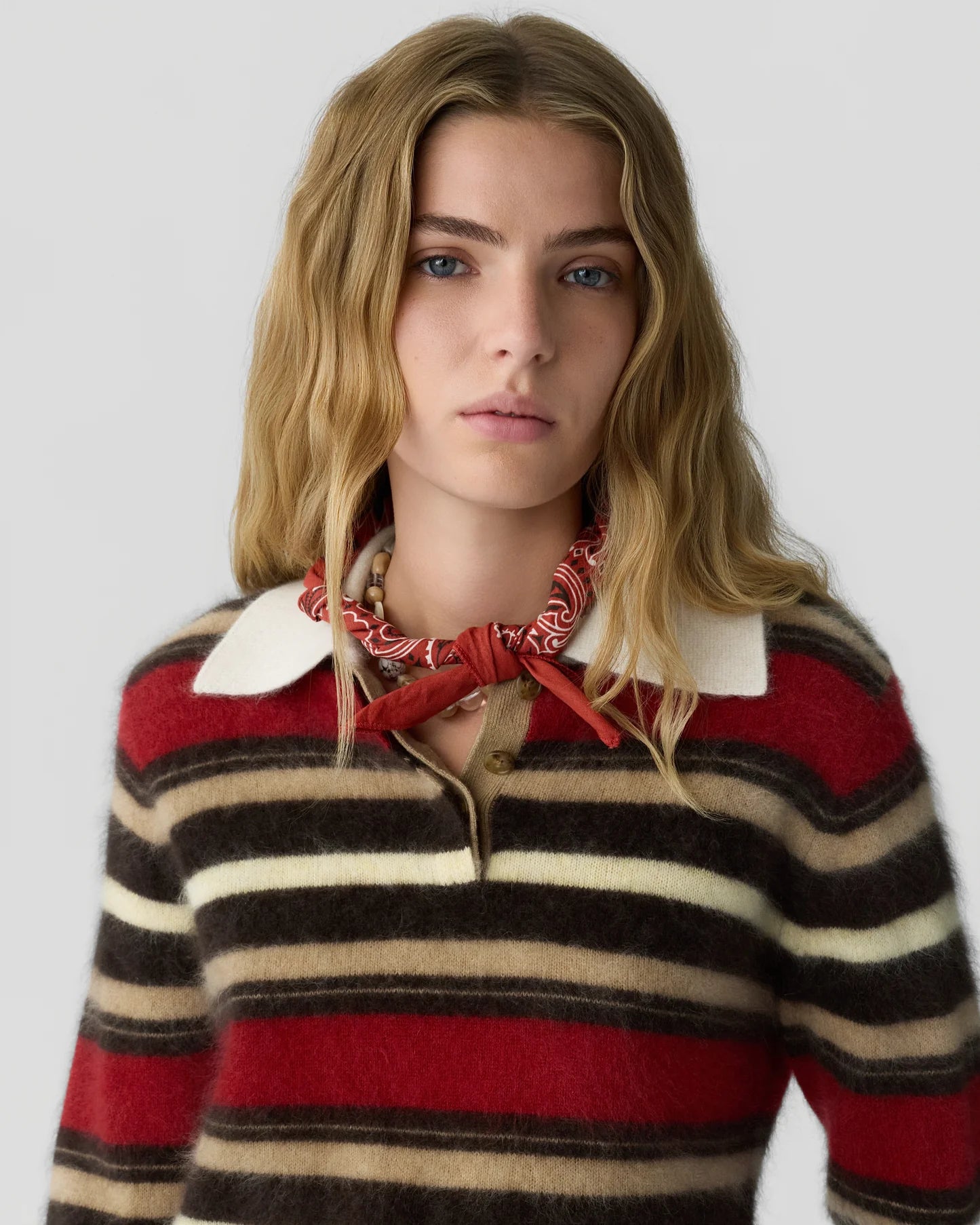 
                  
                    April First Berlin Guest in Residence Grizzly Cropped Rugby Carmine 
                  
                