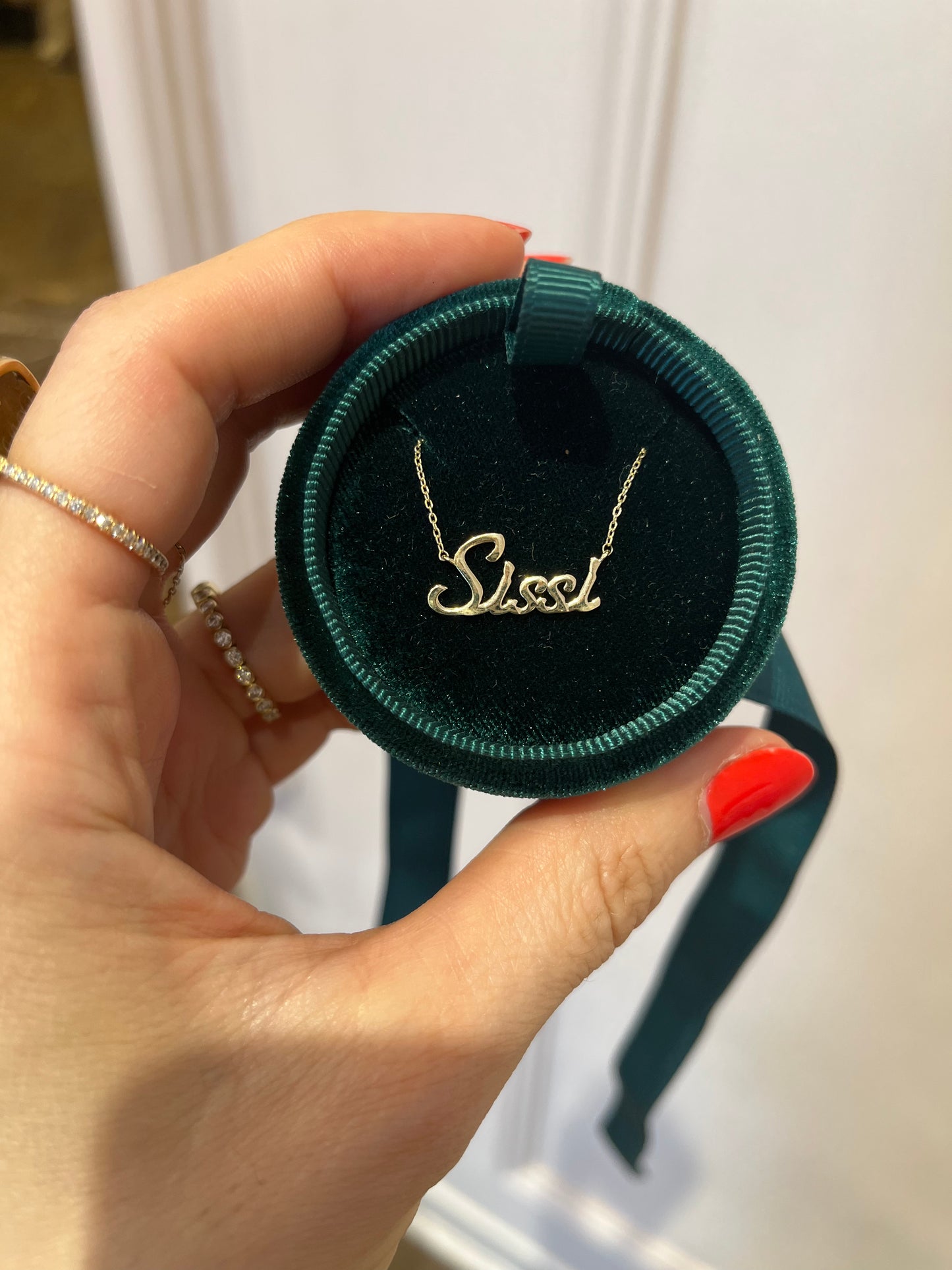 
                  
                    April First Berlin Jewelry 14K Gold Name Necklace
                  
                