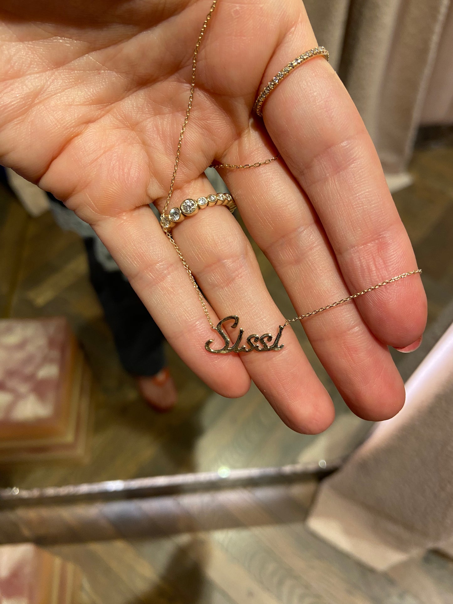 
                  
                    April First Berlin Jewelry 14K Gold Name Necklace
                  
                