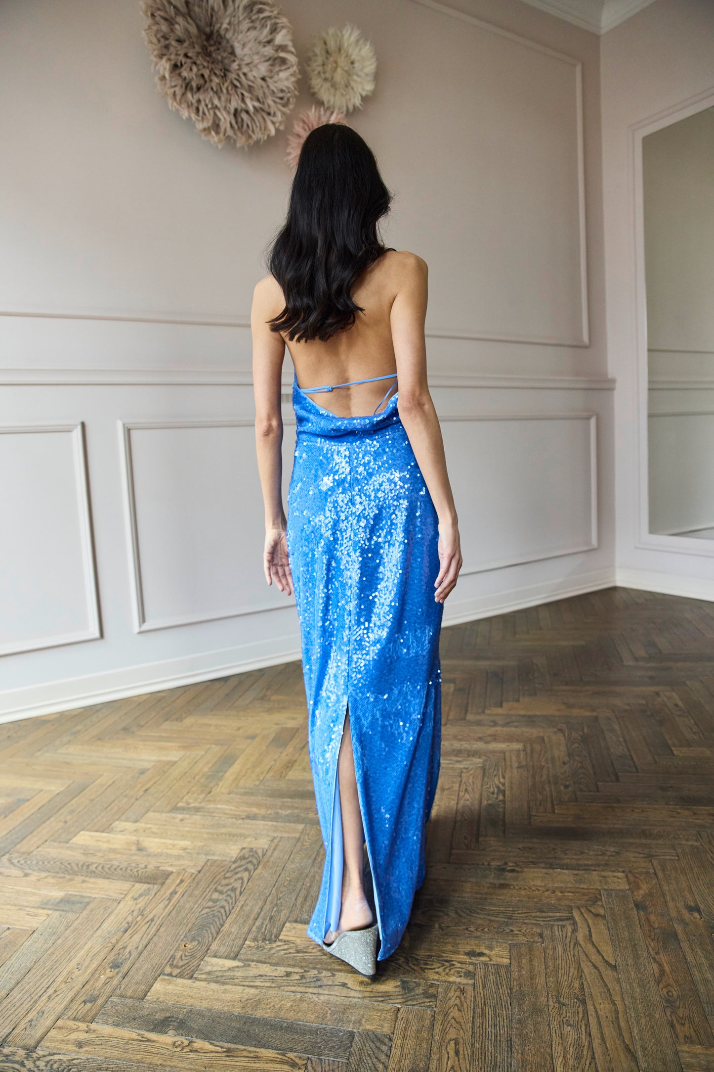 
                  
                    April First Berlin Jonathan Simkhai Reannon Sequin Gown Aqua
                  
                