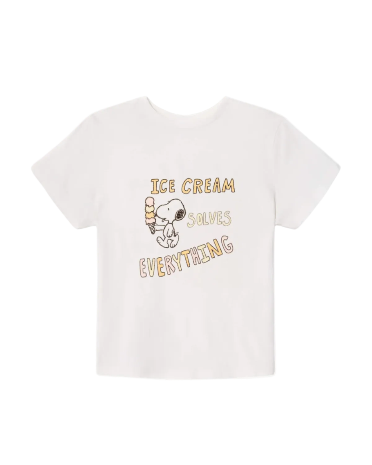 April First Berlin Re/Done Vintage Snoopy Ice Cream T-Shirt 